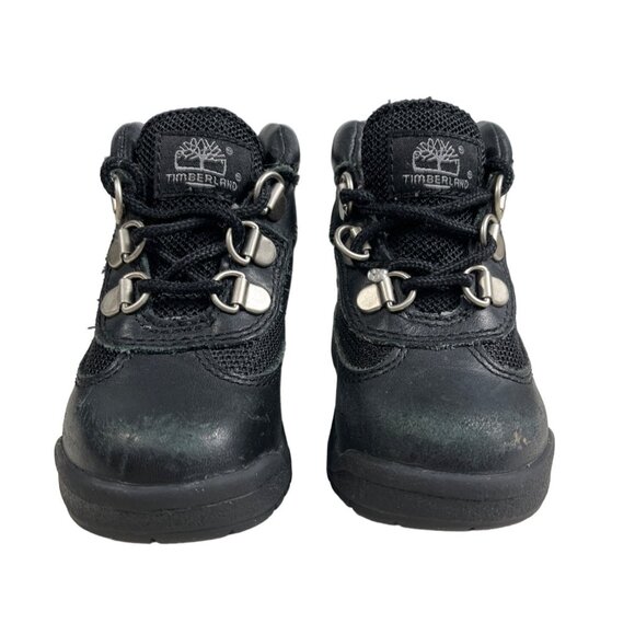 Timberland Toddler Black Leather & Mesh Boots Size 5.5 - Picture 6 of 10